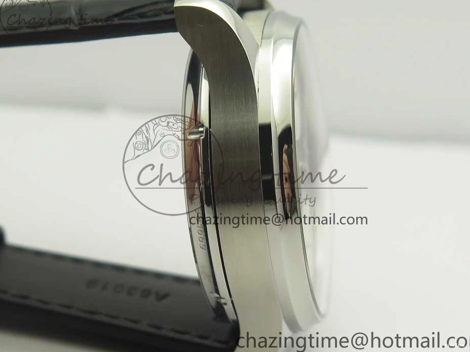 MIROTIME 0714 Popular Portuguese Flying Tourbillon SS Gray Dial 2 Sub Dials on Black Leather Strap 7159